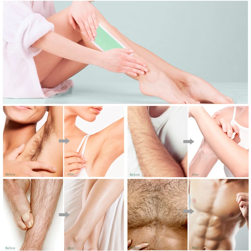 10pcs Hair Removal Wax Strips