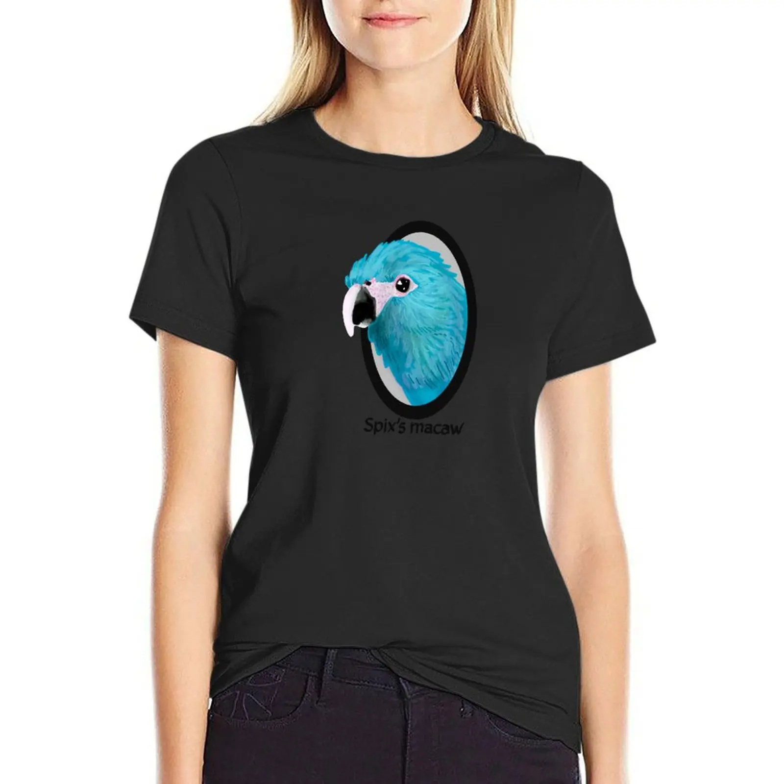 

Spix's macaw T-shirt korean fashion tees Women's t-shirt