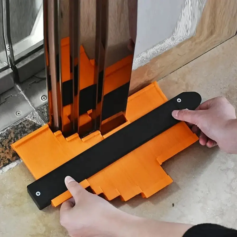 12" Widen Contour Gauge With Lock,Extend Aluminum Core 2 Pack Contour Gauge Profile Tool,Precisely Copy Irregular Shape Duplicator,Simple Tool For Irregular Welding,Carpenter,Woodworking,Construction