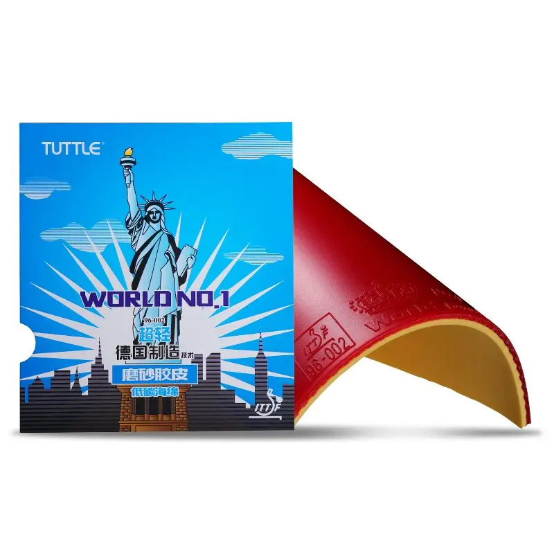TUTTLE World No.1 Matte Rubber Surface Ultra Light Low Carbon Sponge Ping Pong Rubber table tennis rubber