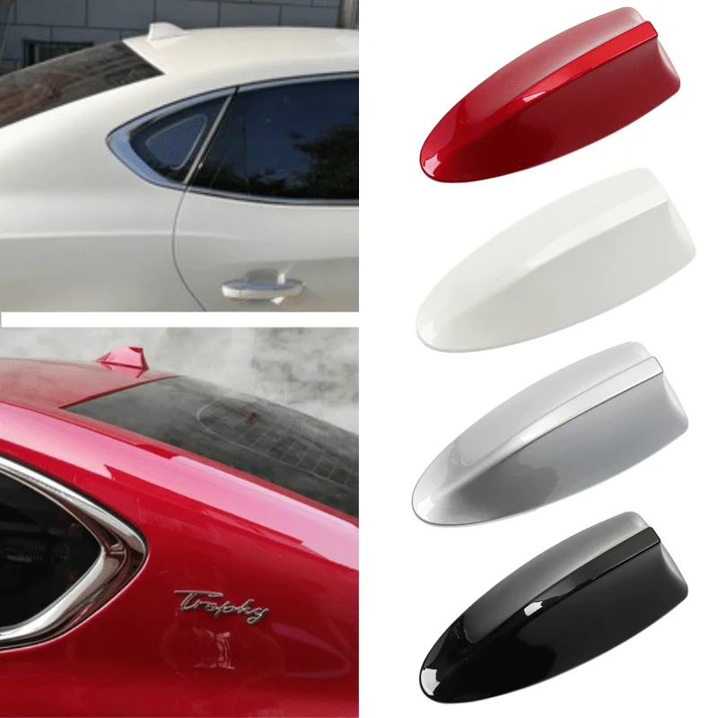 

For MG MG6 2018 Emblem Decal Plastic Retrofit Car Roof Antenna Cover Sticker Styling Shark Fin Antenna Car Exterior Accessories