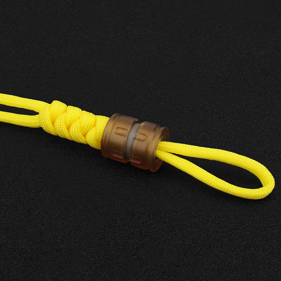 EDC PEI couteau ambre lanière collier de perles paracorde