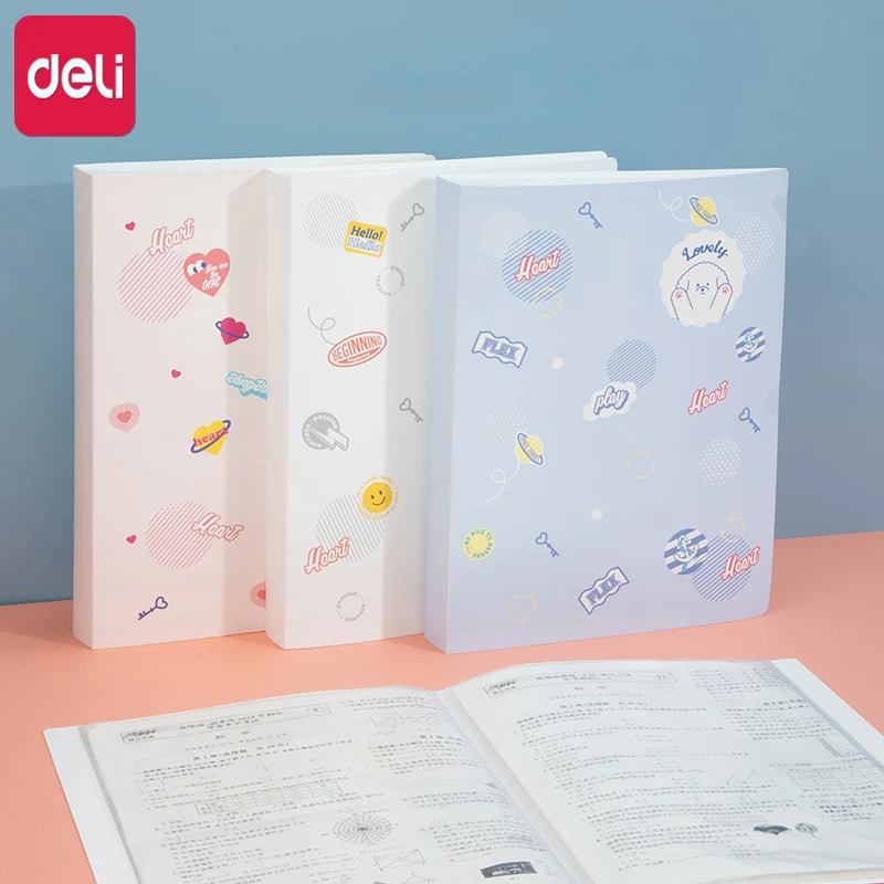 

Deli folder Information Book Multi-layer Transparent Insert File Test Paper Storage Bag Large-capacity Folder Office Stationery