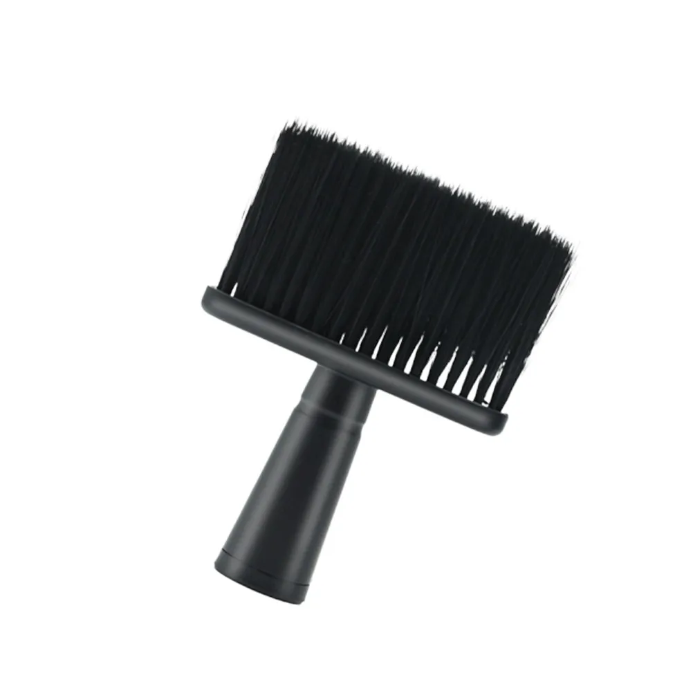 검은색 플라스틱 손잡이 부드러운 헤어 살롱 브러시 부러진 머리카락 제거 브러시 목 청소 휴대용 스타일링 선물 전문가용
