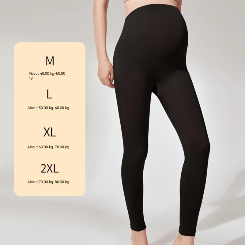 Yüksek Bel gebelik yoga Tayt Sıska Hamile kıyafetleri hamile kadınlar için Göbek Desteği Örme Leggins Vücut Şekillendirici Pantolon