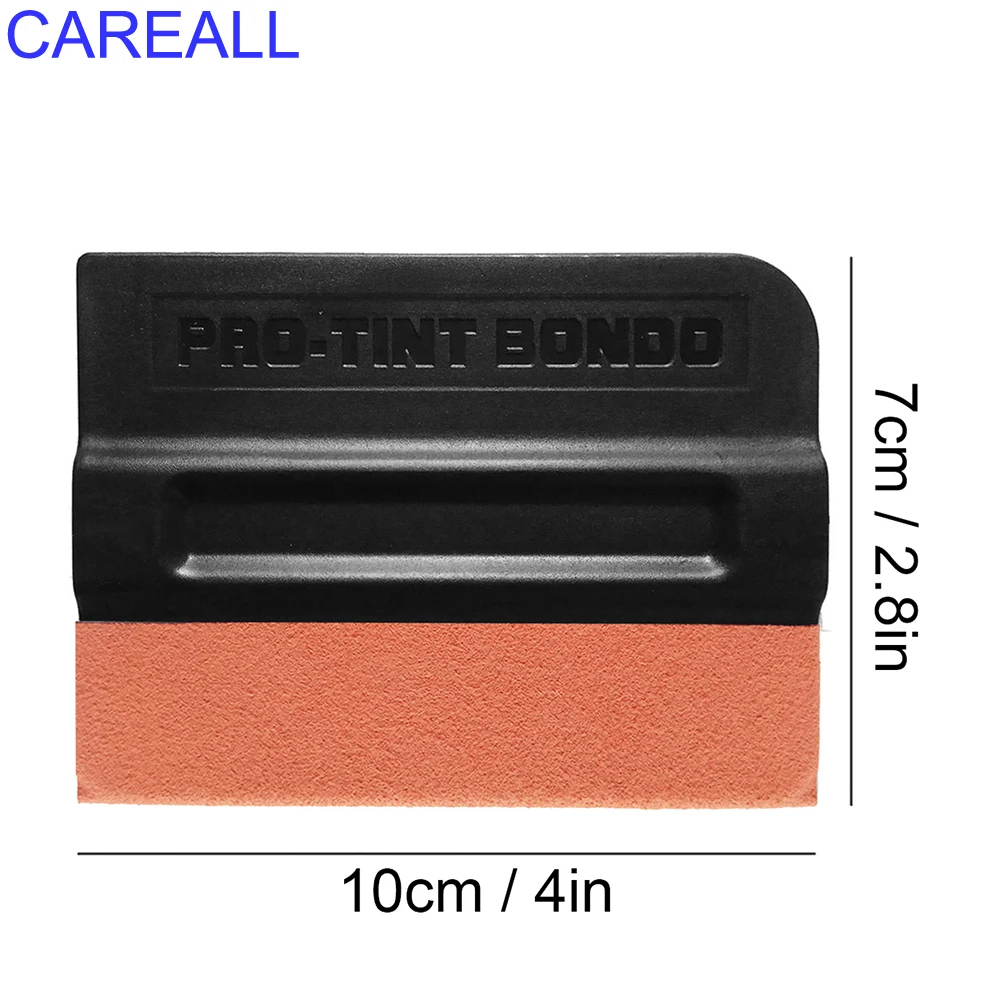 Magnetic Squeegee Carbon Fiber Film Vinyl Car Wrap Window Tint Magnet Scraper with Scratch-free Suede Felt Car Wrapping Tool