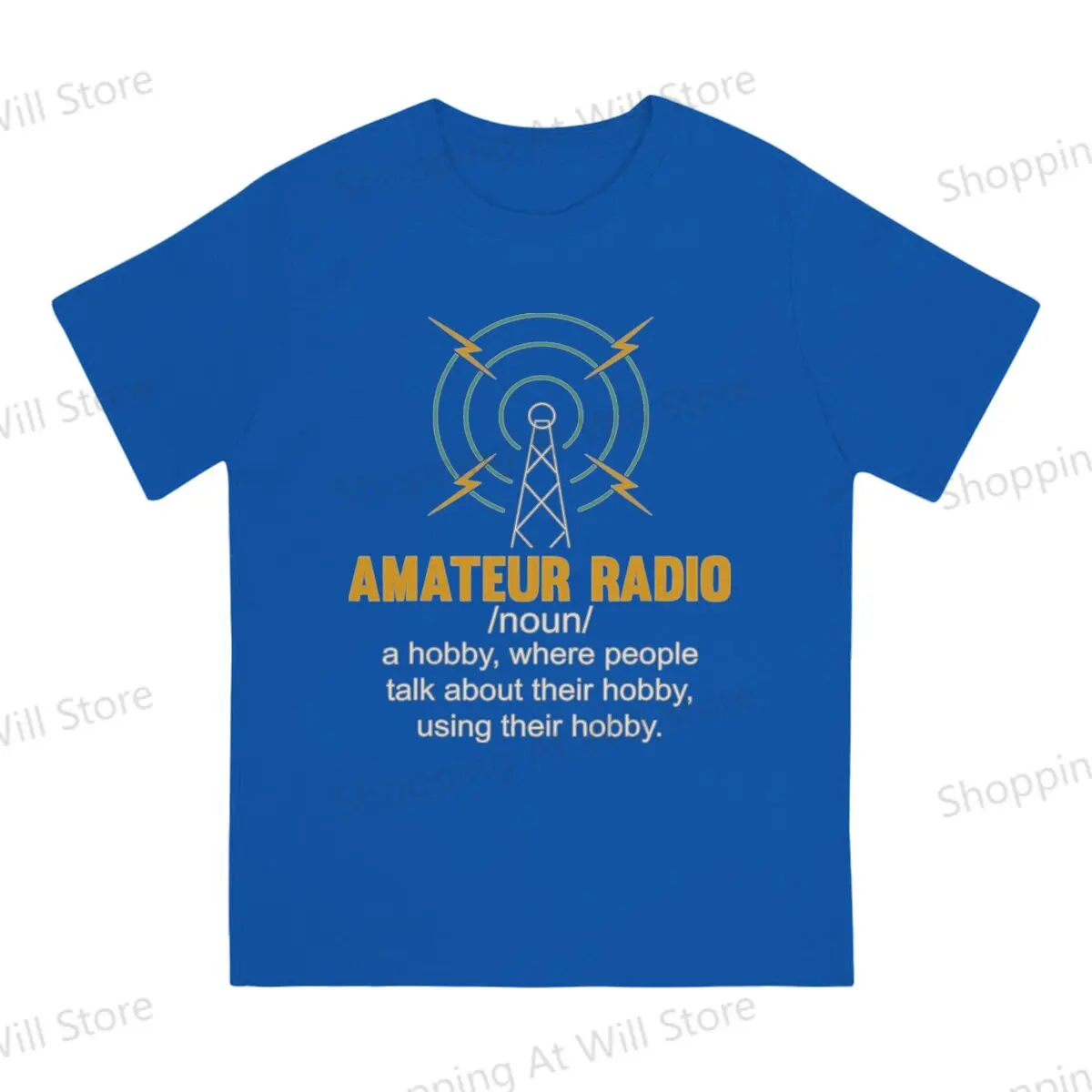 100% Cotton Amateur Radio Definition Funny T-Shirt - Unisex O-Neck Short Sleeve