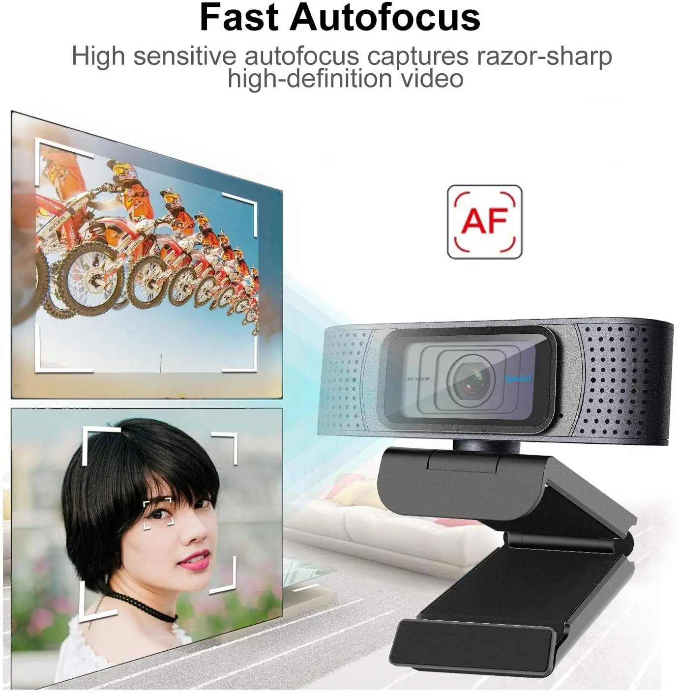 HD 1080P USB Webcam with Microphone for Computer and Laptop
