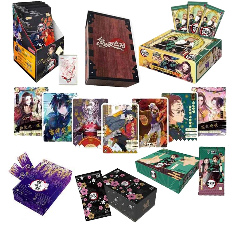 3/4 Box Joyful Demon Slayer Booster Scp Card Anime Promo Packs Pr Collection Cards For Kids Carte Gift Table Brinquedo Juegos