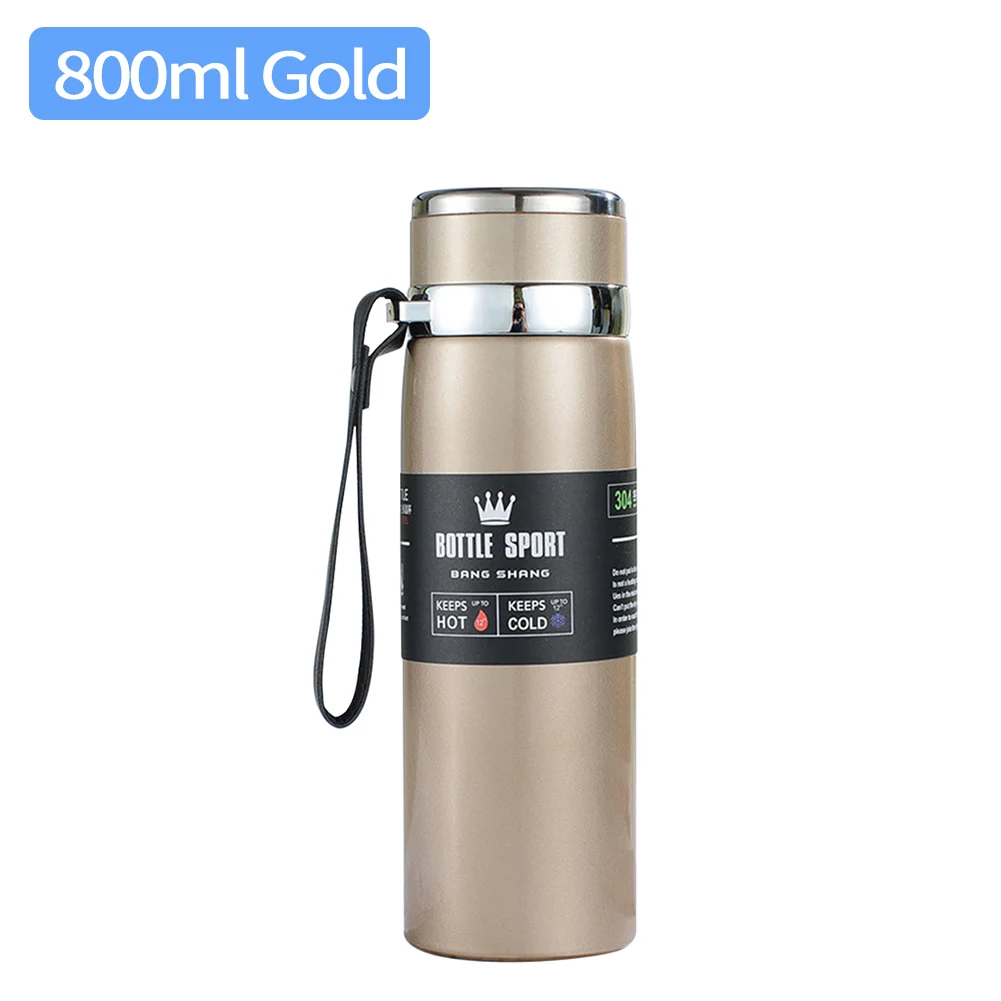 Vacuum Insulated Thermos Flask 304 Stainless Steel 800ml Hot/cold Water  Bottle