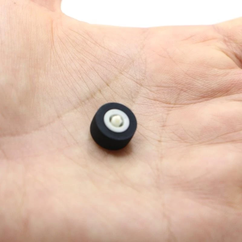 5x 검정색 고무 베어링 롤러 가이드 풀리 휠 핀치 롤러 13x6x2mm