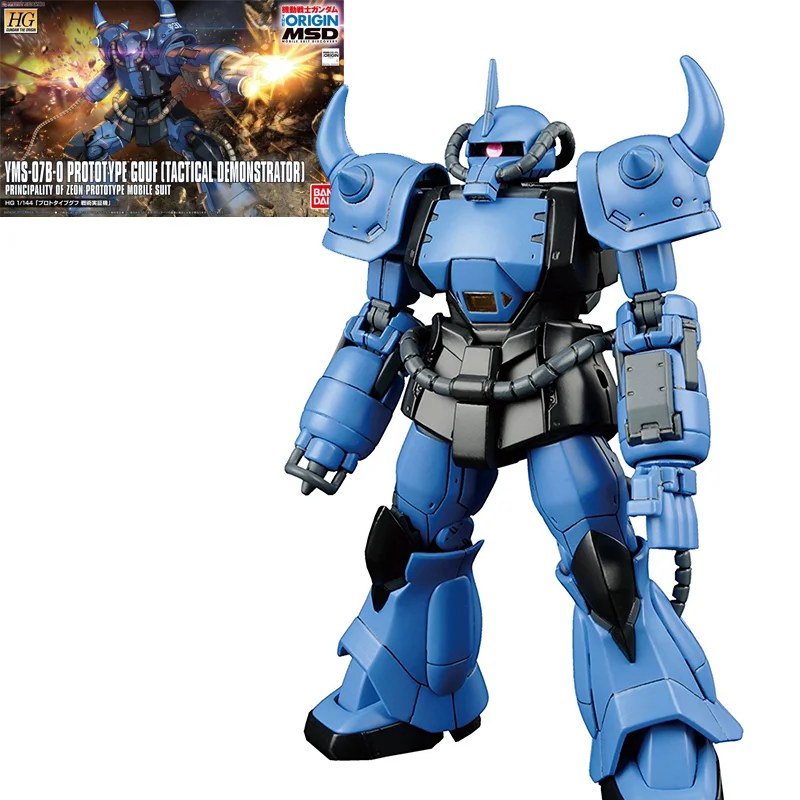 

Оригинальная оригинальная экшн-фигурка Gundam HG GTO 004 1/144 YMS-07B-0, модель Gouf, тактический демонор Gunpla, аниме, для детей