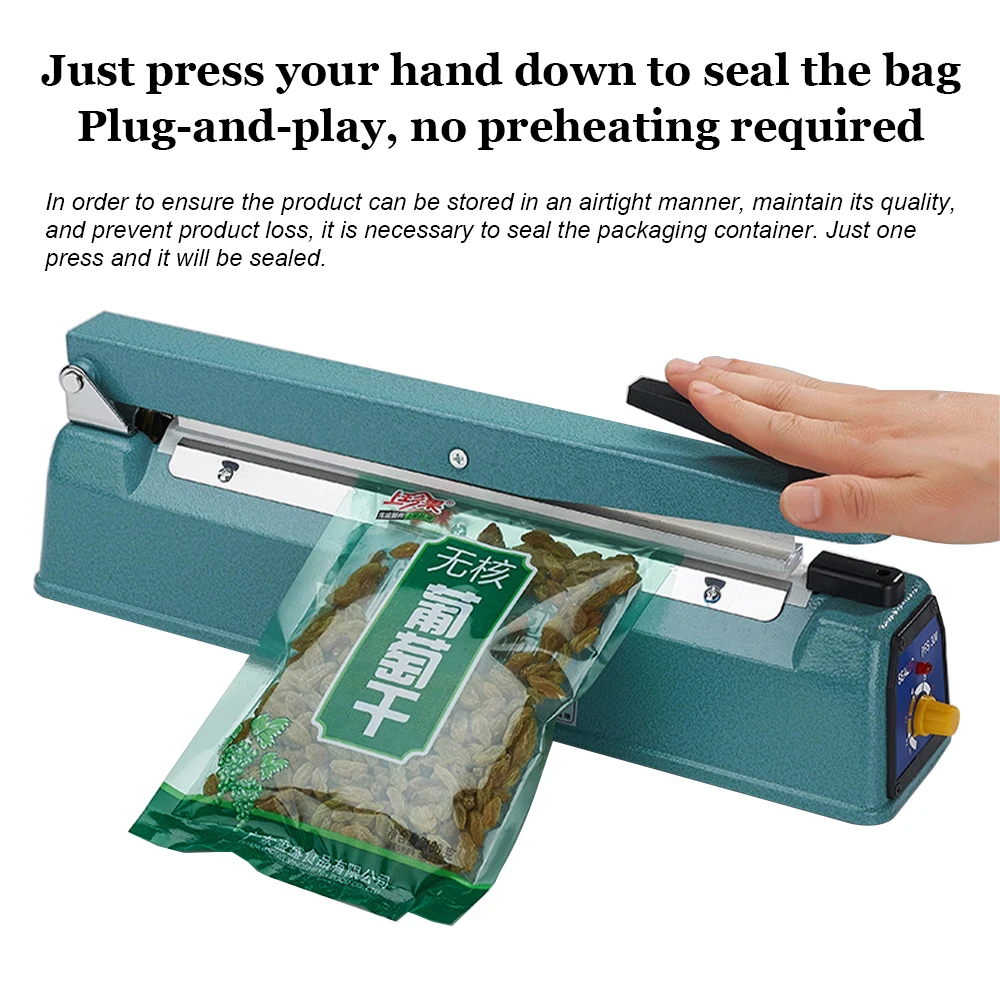 Heat Shrink Sealing for Packaging Bags,Hand-operated Sealing Machine,Instant Sealing Machine Impulse sealer 20cm/30cm/40cm 2