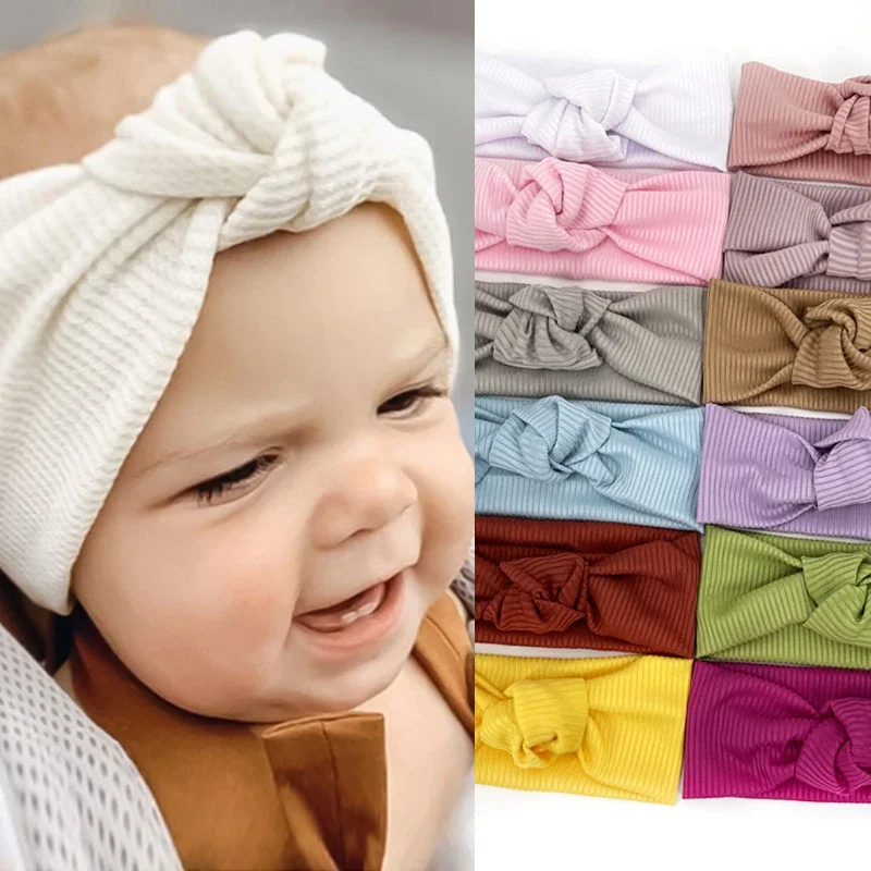 6-teiliges Baby Turban Stirnband Set – Weich, Elastisch, Für Neugeborene & Kleinkinder, In Verschiedenen Farben