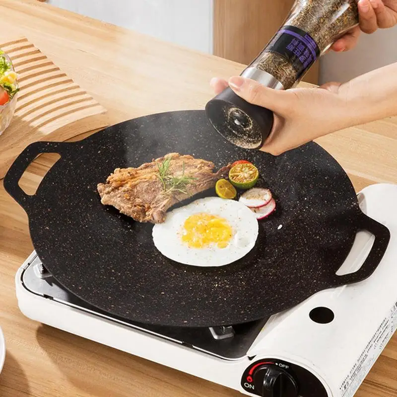 Korean Barbecue Grill Pan Flat Induction Griddle For Barbecue Plate Griddle  Flat Induction Griddle Pan With Non-Stick Coating - AliExpress