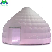 

Exquisite 4mdiax3.16mh White Inflatable Dome Igloo Tent With Led Light Luxury Air House For Fair Event Advertising