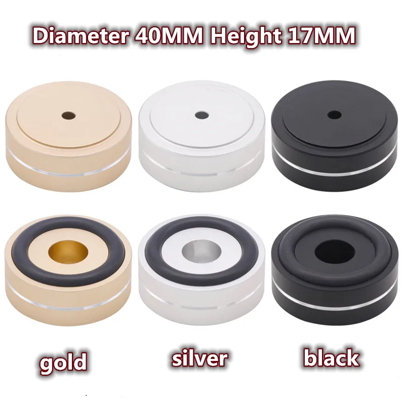 

Silver Black Gold Diameter 40mm Height 17mm Aluminum Audio Amplifier Speaker Machine Feet Shock Absorber Feet Foot Pad