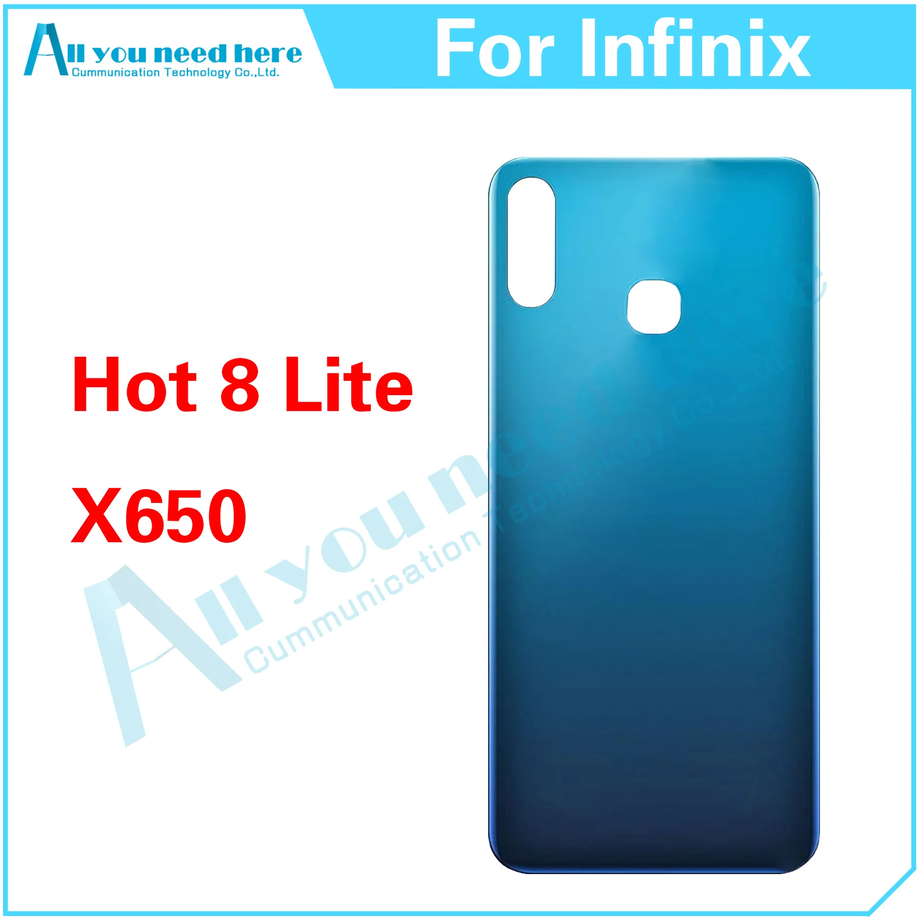 

10PCS For Infinix Hot 8 Lite X650 Hot8Lite Rear Case Battery Back Cover Door Housing Repair Parts Replacement