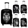 Christian Bible Verse with God All Things Are Possible Luggage Cover Religious Animal Lion Tiger Wolf Elastic Suitcase Covers 1