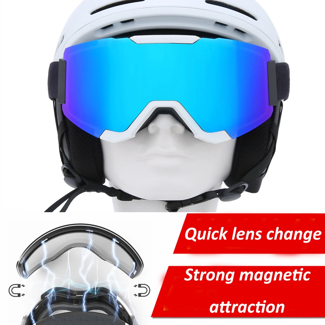 Men Women Ski Goggles Mask Antifog Uv Double Lens Big