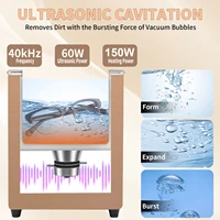 เครื่องทําความสะอาดอัลตราโซนิก 40kHz, ถังอัลตราโซนิก 2 ลิตร, เครื่องทําความสะอาดเครื่องประดับ, แว่นตา, เหรียญ, นาฬิกา, ตัวกรองเครื่องกาแฟ, โซ่จักรยาน, ชิ้นส่วนขนาดเล็ก ฯลฯ 4