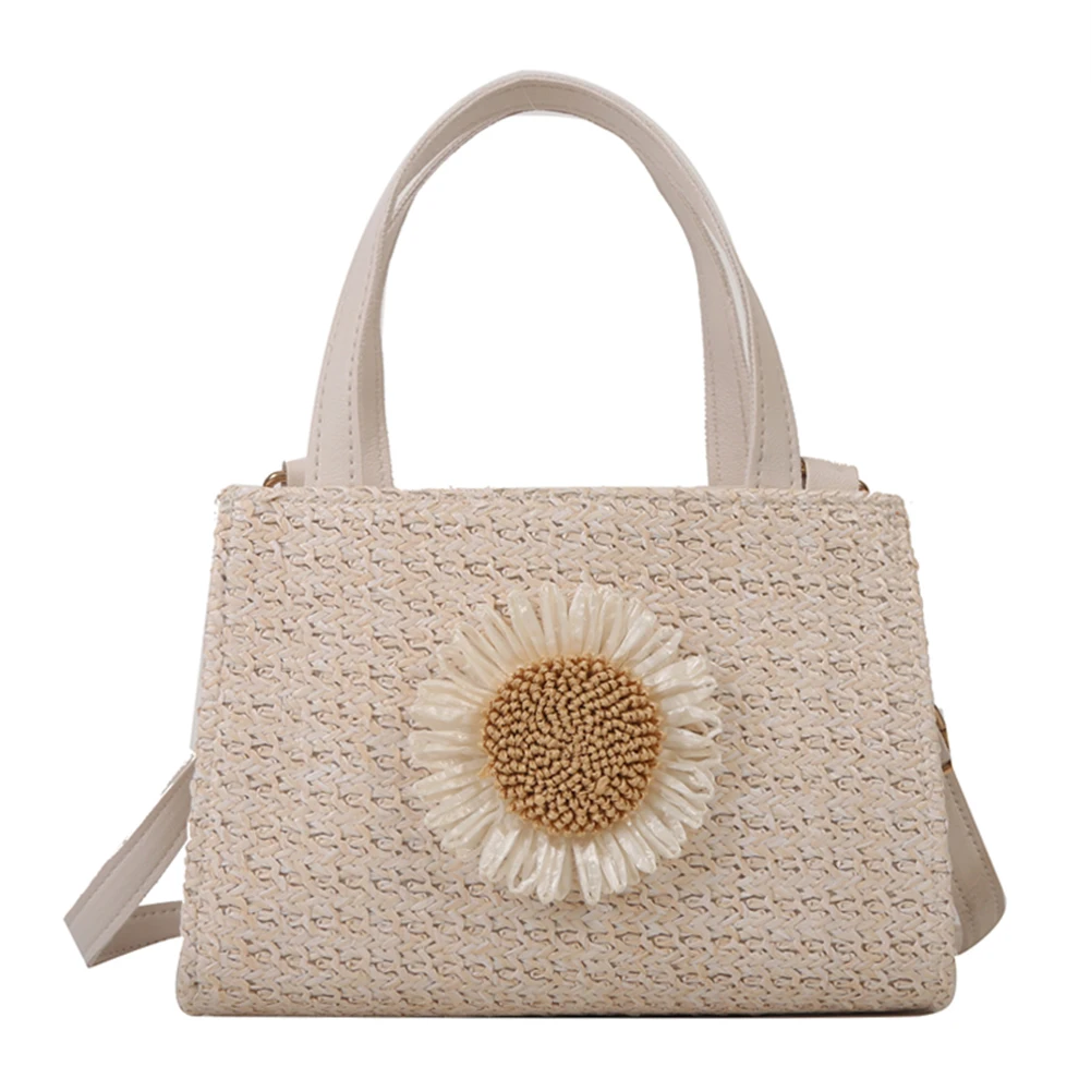 Straw Women Shoulder Bag with Adjustable Strap for Daily Life