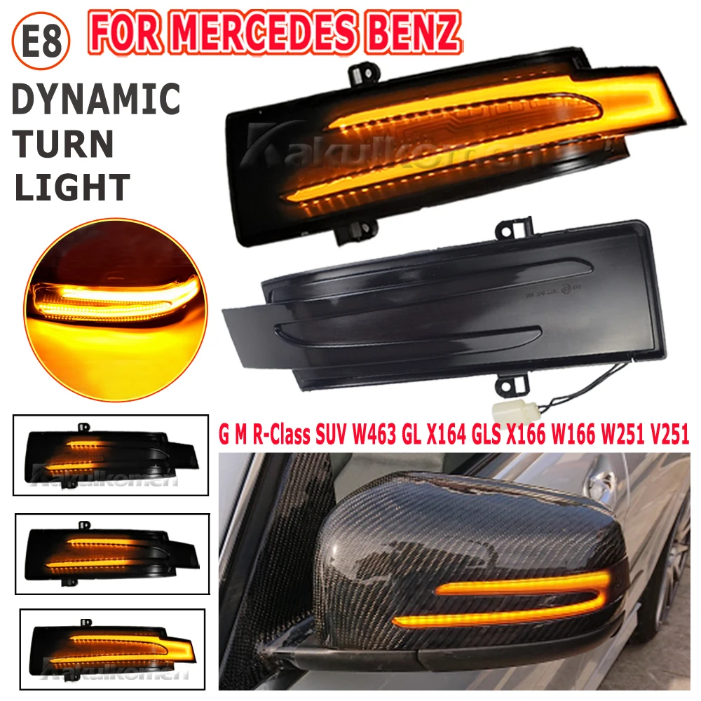 Clignotant De Rétroviseur Latéral Gauche/droit Pour Mercedes Classe G, GL, GLE, GLS (2015-2019) - W164, W166, X166