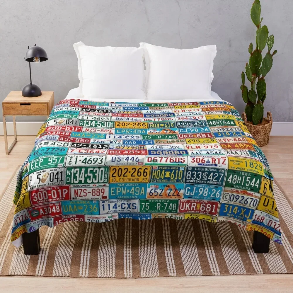 

All States Plates Throw Blanket Giant Sofa Sofa Throw Heavy Blankets