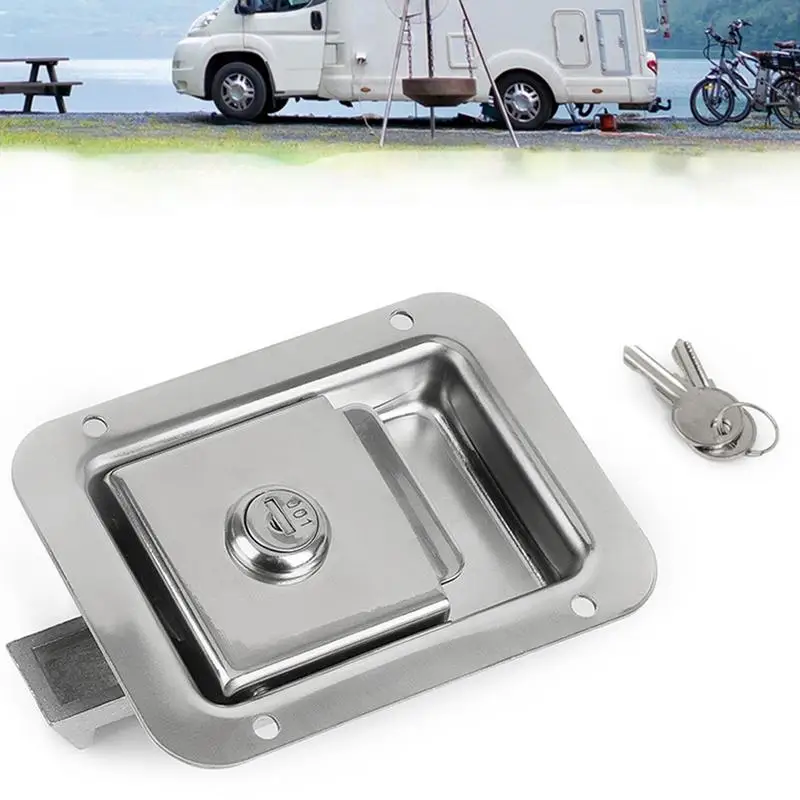 RV Door Latch Lock Replacement Handle Furniture Latches With Keys Recessed Anti-Theft Panel Lock For Truck Bed Toolboxes Utv ATV