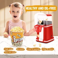 Mini Popcorn Machine Hot Air Popcorn Popper Maker Automatic Butter Snack Appliance for Home Kitchen Movie Christmas 220V 2