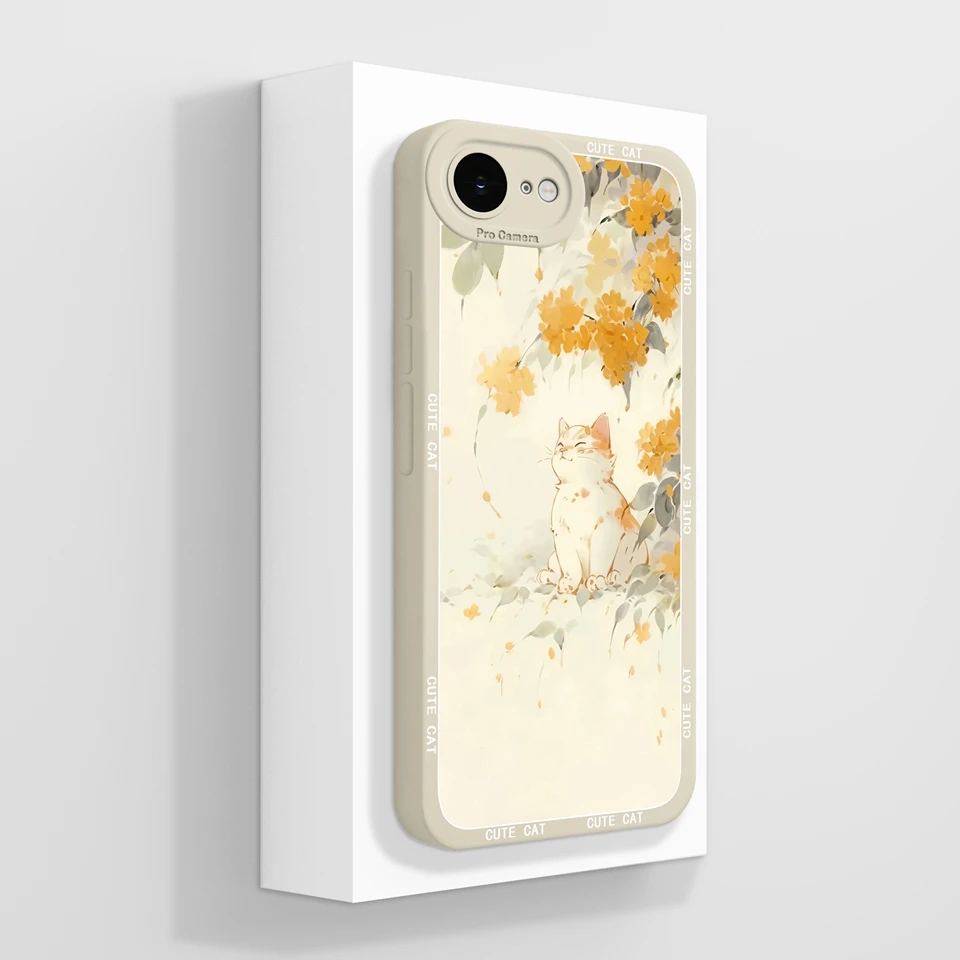Elegant Floral Butterfly Design Soft Liquid Silicone Non-Slip Back Cover
