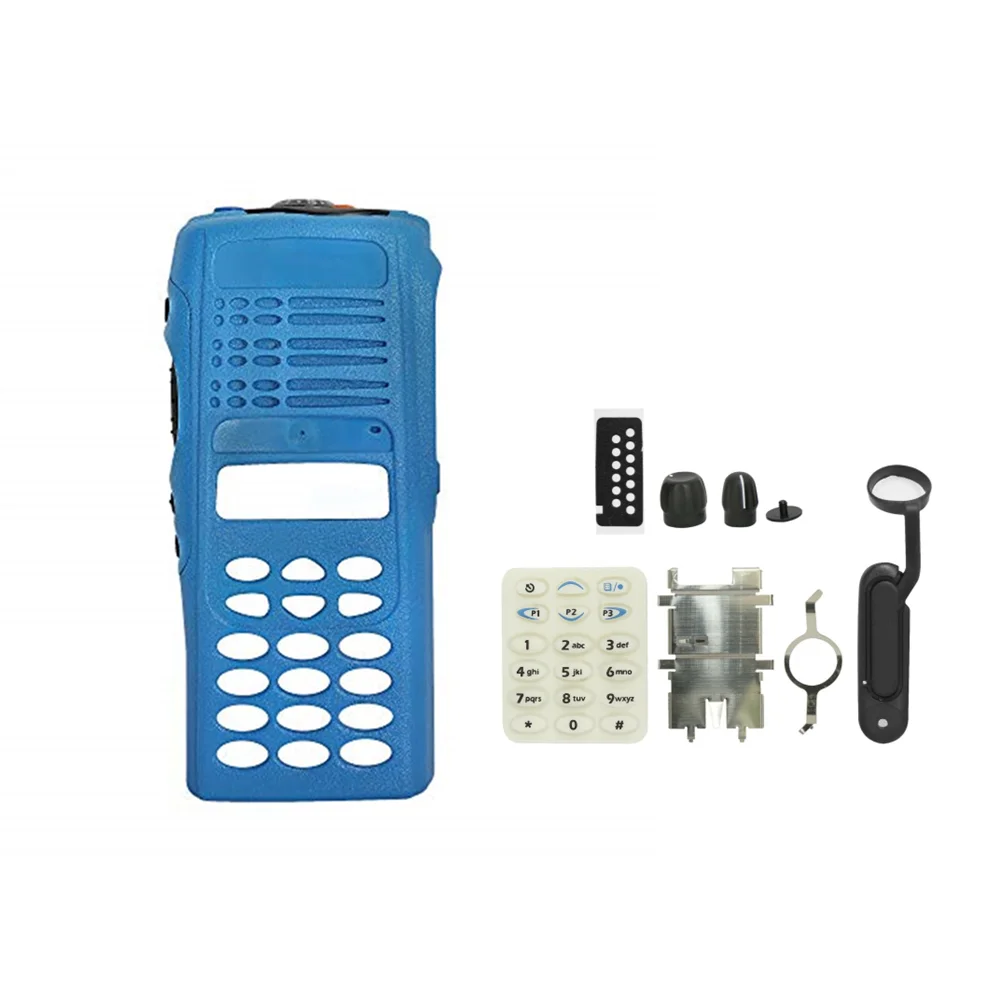 Blue Walkie Talkies Replacement Full-keypad Case Housing for HT1250 PRO7150 Portable Two Way Radio