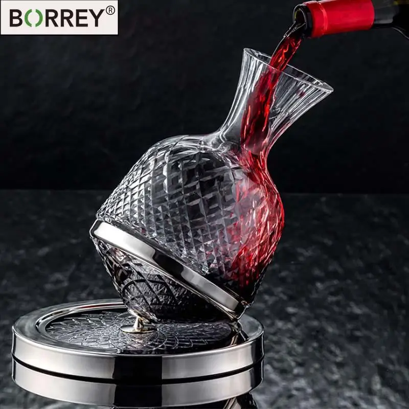 Borrey 1.5l Creative Crystal Red Wine Decanter Gyro Spin Superior