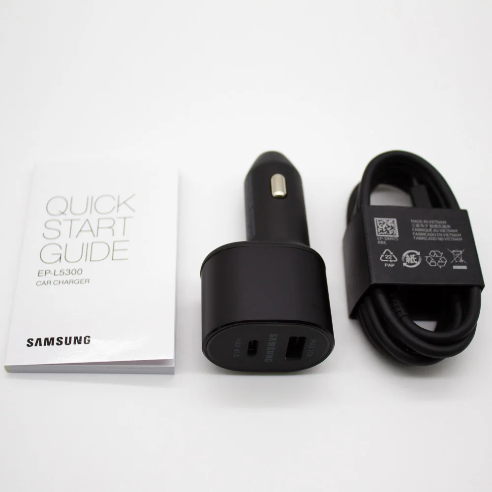 45W Super Fast Car Charger with 5A Type C Cable