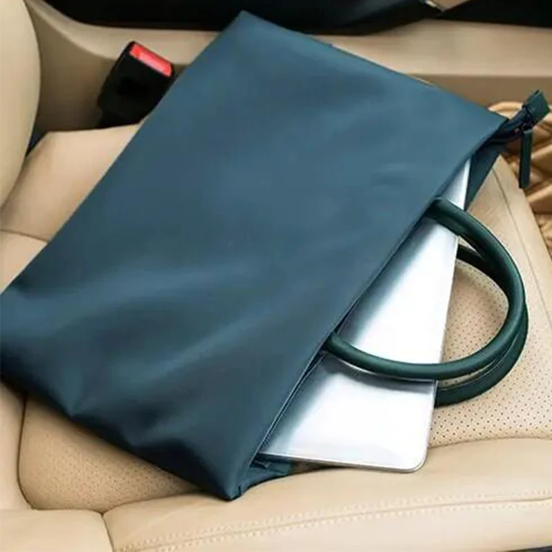 High Quality Oxford Business Laptop Bag Woman Man Office Fashion Custom Embroidery Letters Briefcase Large Capacity Zip Tote Bag