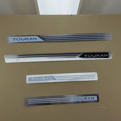 Car Accessories For Volkswagen Touran 2008-2015 Door Sill Pedal Scuff Plate Stainless Steel Guard Protector  car stickers