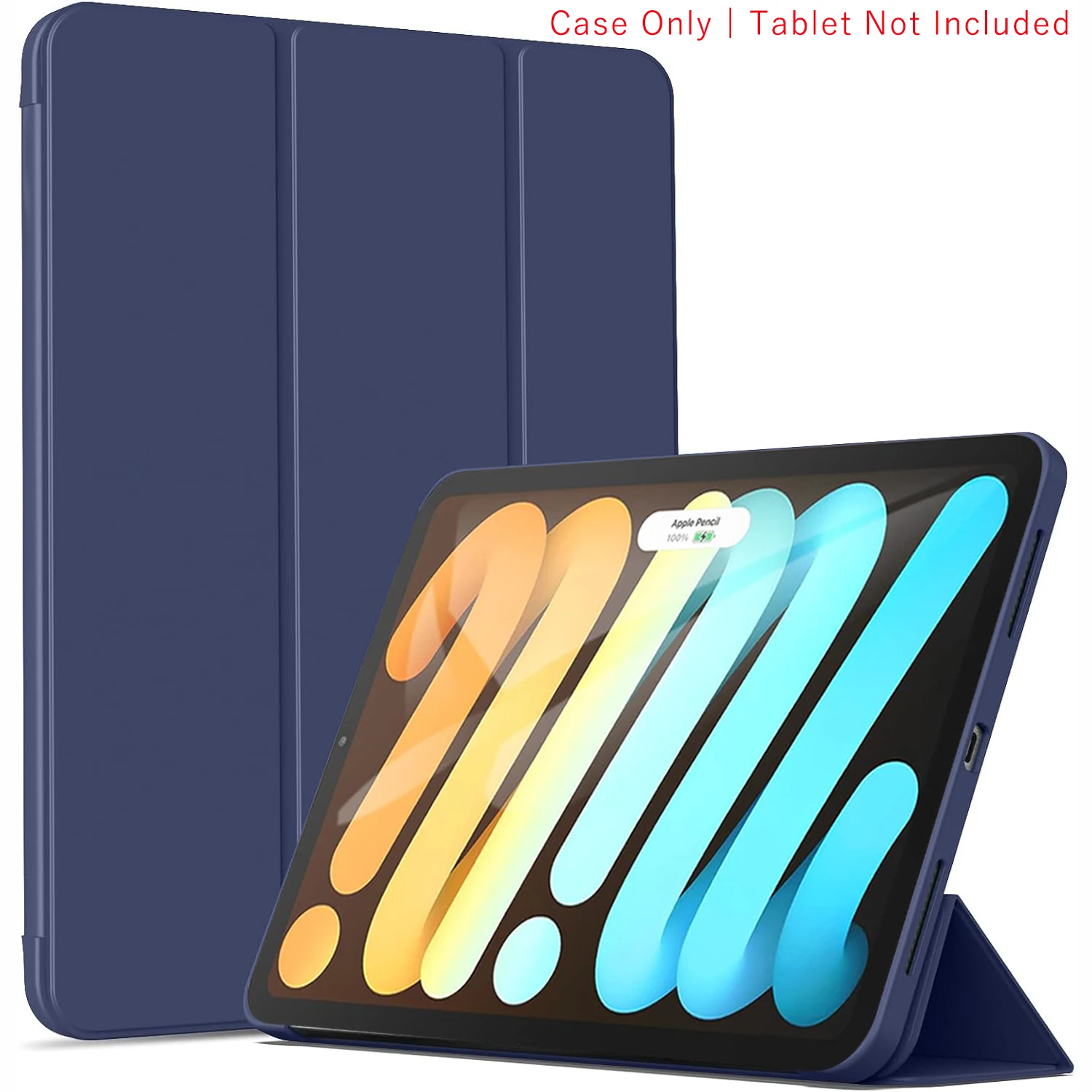 Tri-Fold Flip Case with Magnetic Stand and PU Leather Protective Cover