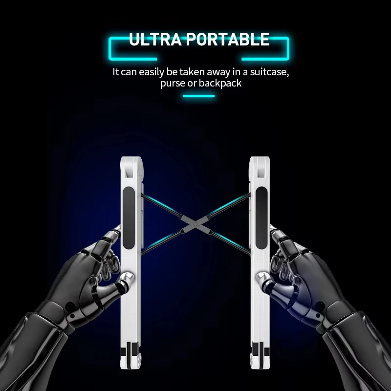 경량 플라스틱 노트북 쿨링 스탠드, 수직 접이식 태블릿 브래킷 홀더 (맥북용) - 휴대용 노트북 스탠드