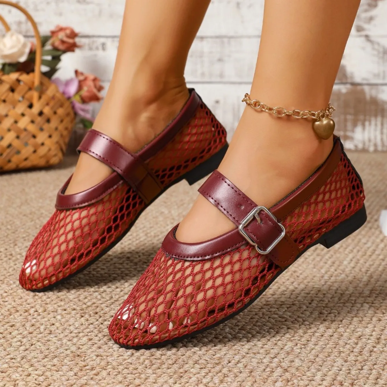 Sandalias de malla transpirable para mujer playa y exterior_voghion.com