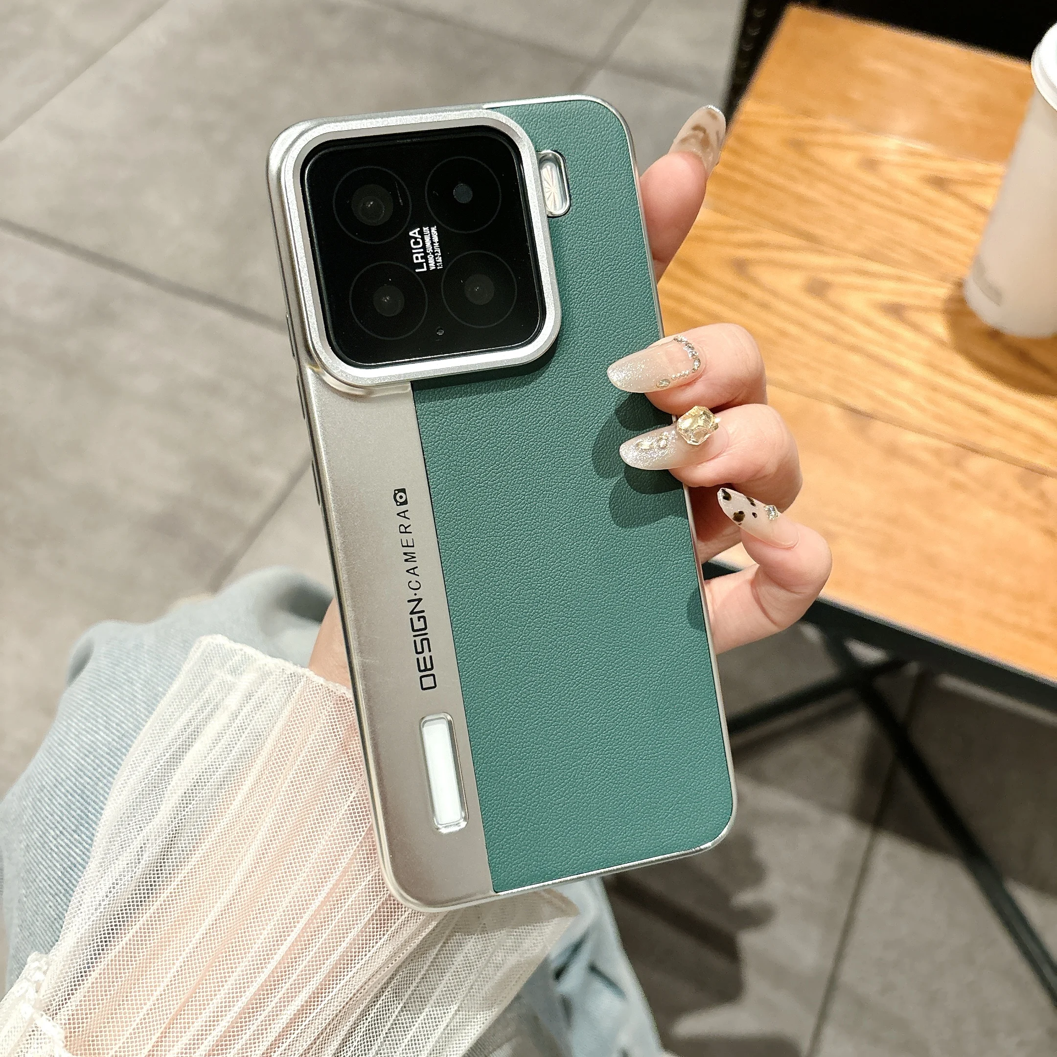 Elegant Leather Stitching Phone Case - Stylish Plating & Shockproof Design
