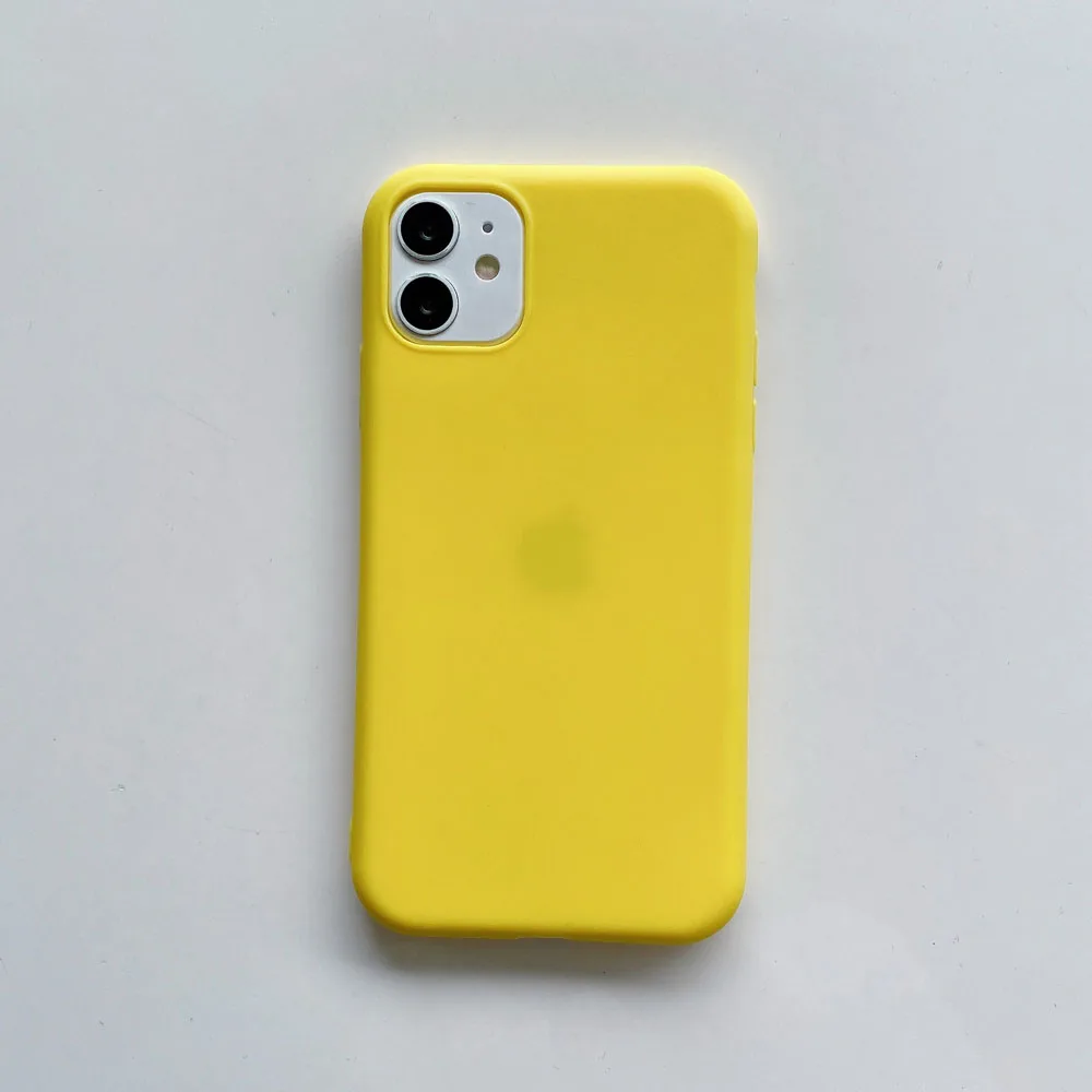 Ultra Thin Silicone Soft Color Matte Phone Case - Solid Color Cover