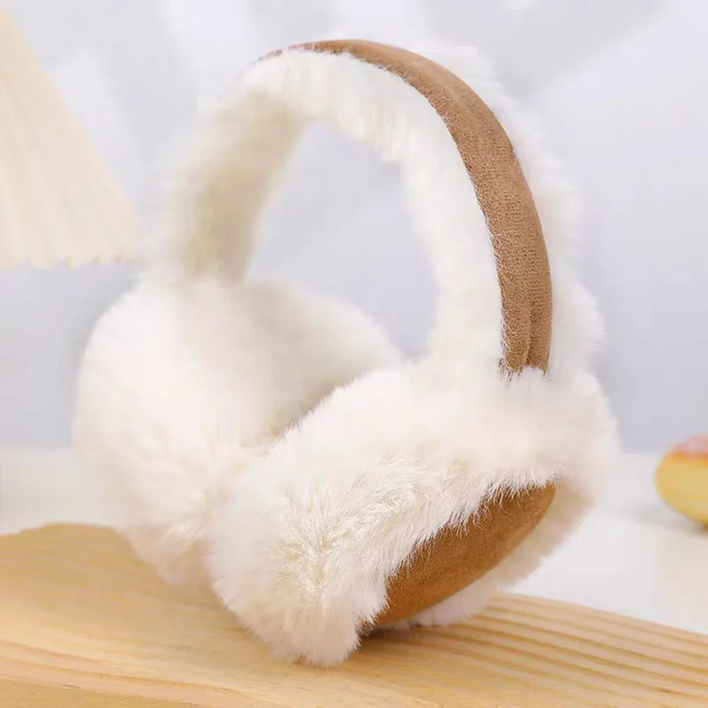 Fashion Autumn Winter Earmuffs for Women Men Ear Warmer Plush Solid Color Adjustable Foldable Ear Muffs Earflap Earmuffs warm earmuffs