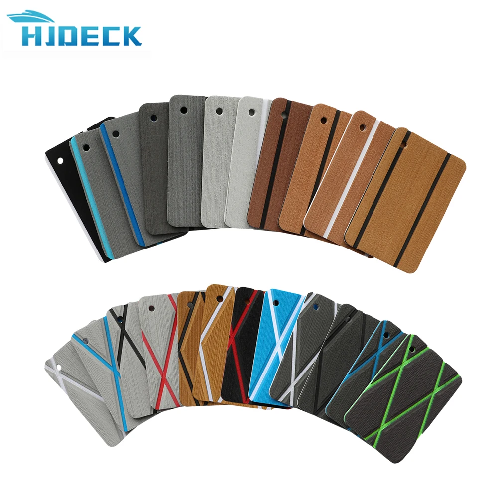 

EVA Faux Teak Foam Sample Self-Adhesive Decking Sheet Pad Anti-Skid Synthetic Yacht Marine Boat Jet Ski Accessories 150*100*6mm