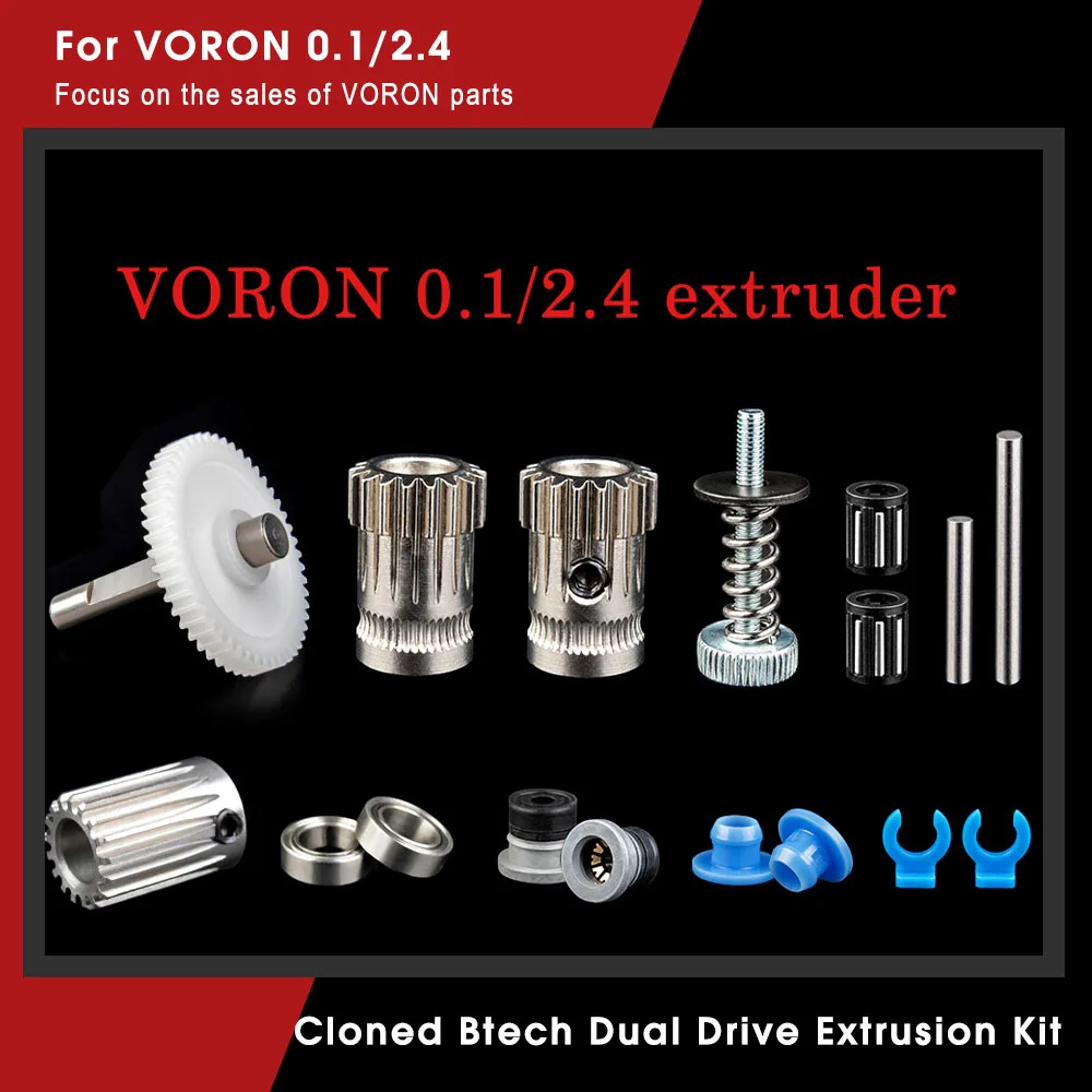 Kit Clonado da Extrusão da Movimentação Dupla do Cilindro de 1.75 mm para Prusai3 Mk8 Faça Você Mesmo Vor-em Acessórios da Impressora 3d da Alimentação do Filamento