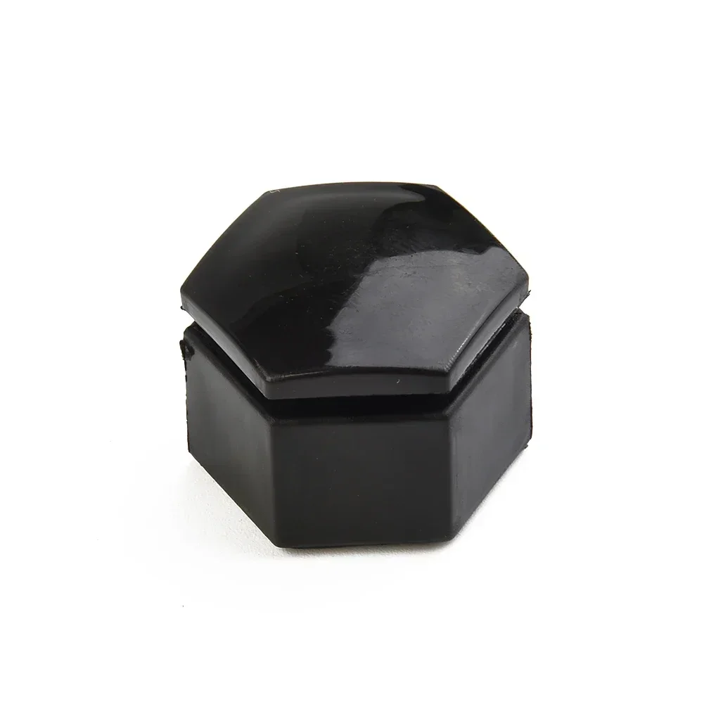 Wheel Covers Nut Bolt Covers ABS Plastic Internal Diameter 22mm Polished Black Replacement 20pcs Wheel Hexagon 22mm
