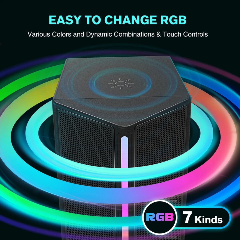 FIFINE Gaming Sound Box Stereo Surround Sound, USB RGB Speaker With Vol Control For PC,Lattop,PS4/5,TV-Ampligame A20_voghion.com