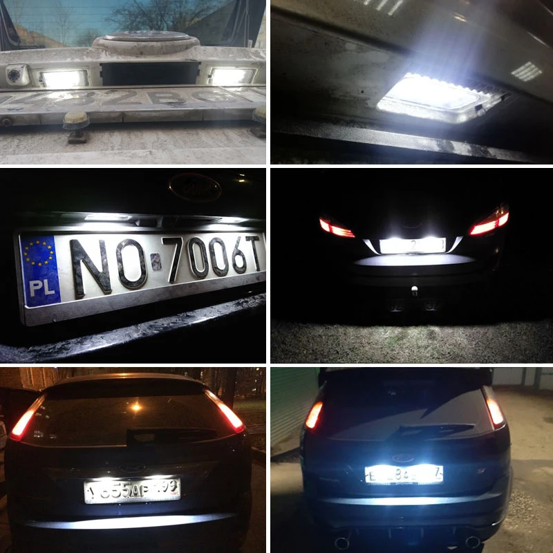 2Pcs License Plate Light Fits For Jaguar XF X250 XJ X351 White