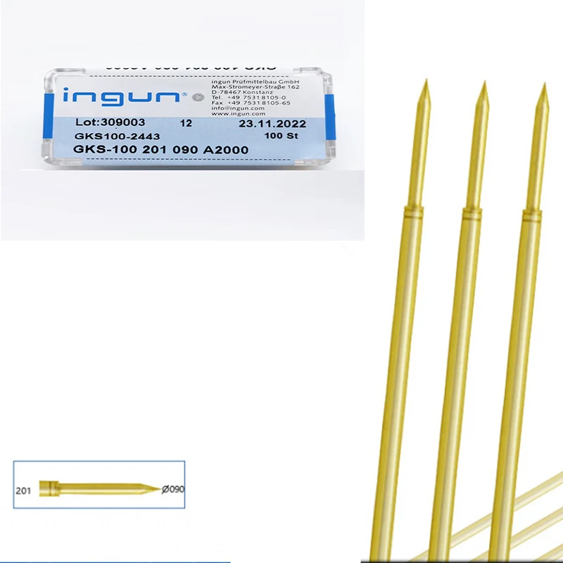 100 Stück in britischer Stahls onde gks100 1,36 090 a2000/a3000 spitze mm Feder prüf sonde für ict-Tests