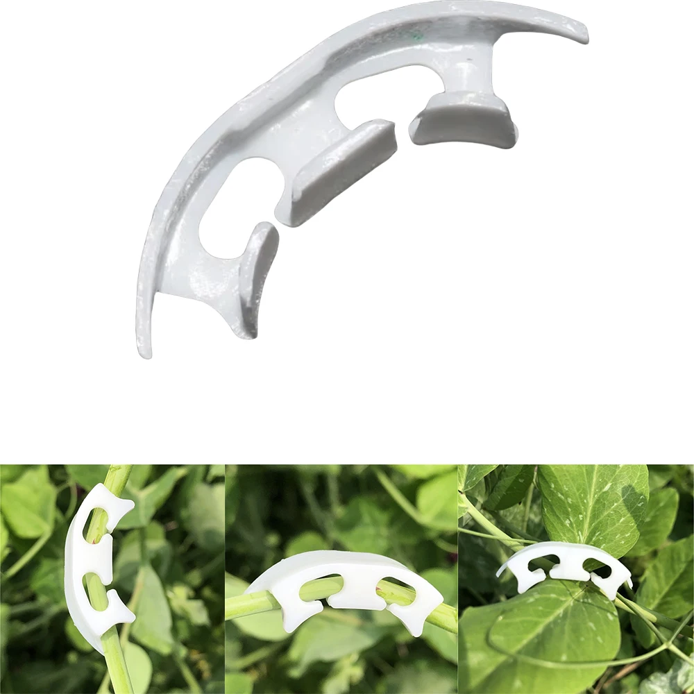 Plastic Plant Clips Reusable Protection Fixing Tool Gardening Supplies Vegetable Tomato Prevent Bending Support Clamp 100Pcs