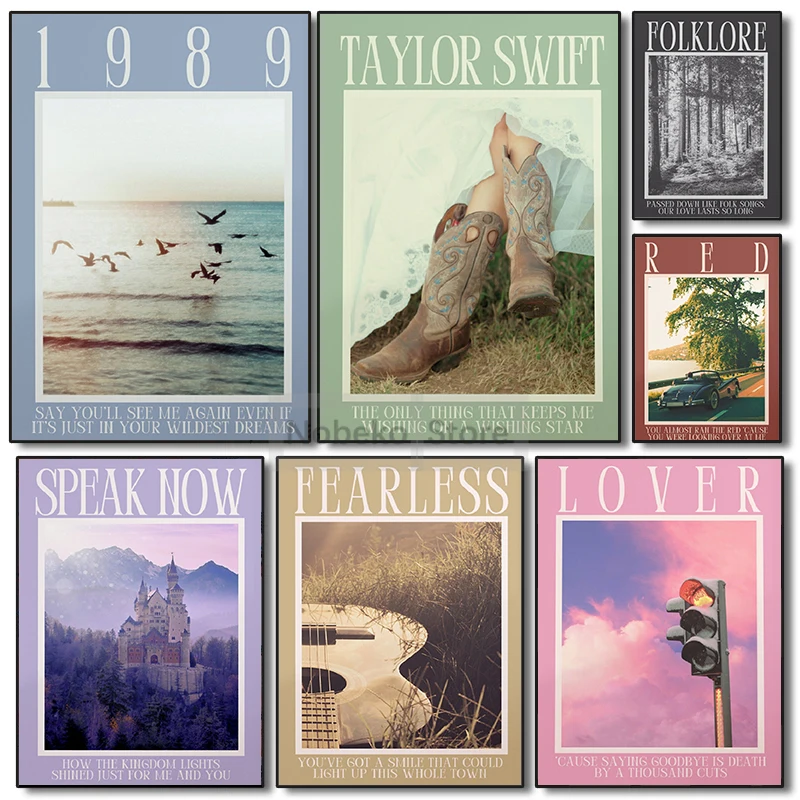 Taylor-Swift Album Testi Poster Midnights Lover Reputazione Poster E Stampe Canvas Painting Wall Art Pictures Home Room Decor